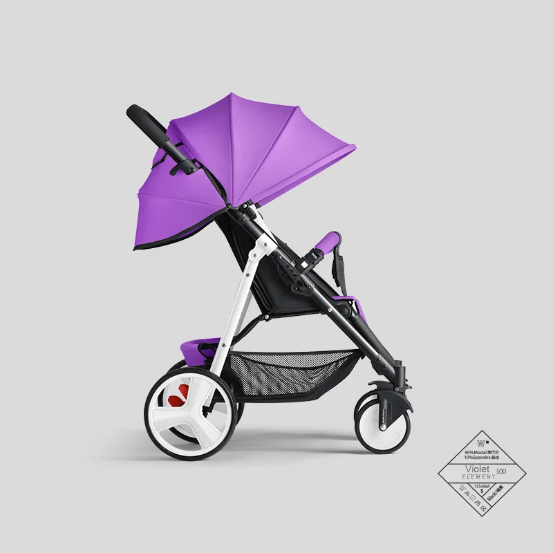 YoyaplusBaby легкая коляска детская коляска портативная детская тележка детская Автомобильная многоцветная Высокая Пейзаж Гиг колеса - Цвет: violet 2