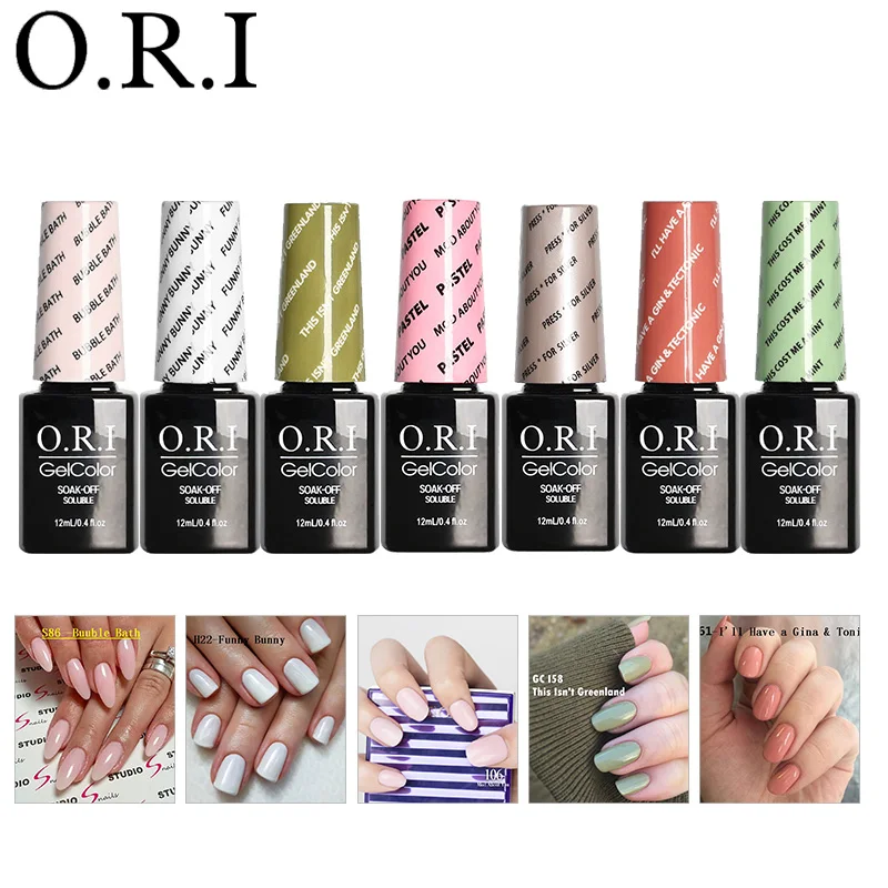 O.R.I 12 мл Гель лак для ногтей Светодиодный УФ гель отмачиваемый маникюра Гибридный