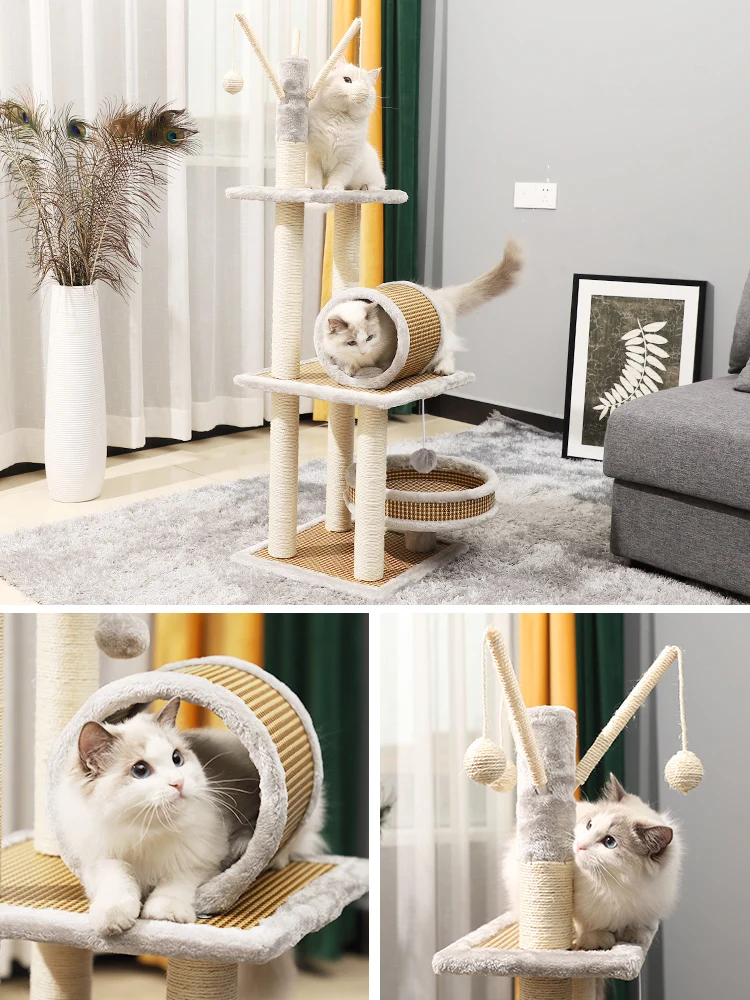 Кошачий подстилка, кошачье дерево, одна вилла, Tong Tianzhu, кошачий захват, колонка, сизаль, игрушка для кошек, товары для кошек