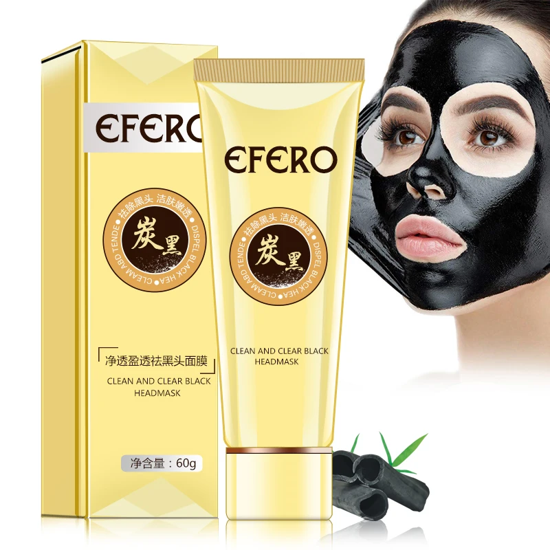 Маска EFERO для ухода за кожей лица всасывающая черная маска полоски носа средство