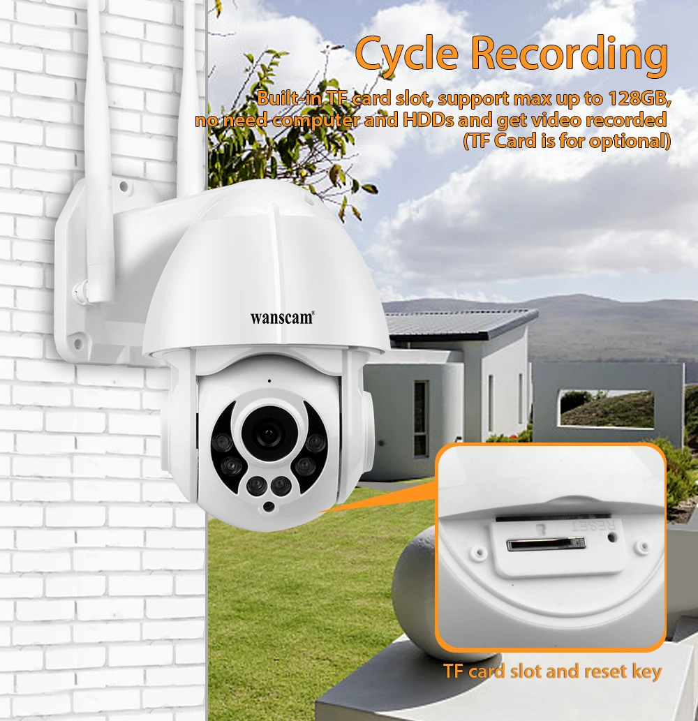 IP Камера Wanscam K38D с Wi Fi 1080P 2 МП|Камеры видеонаблюдения| |