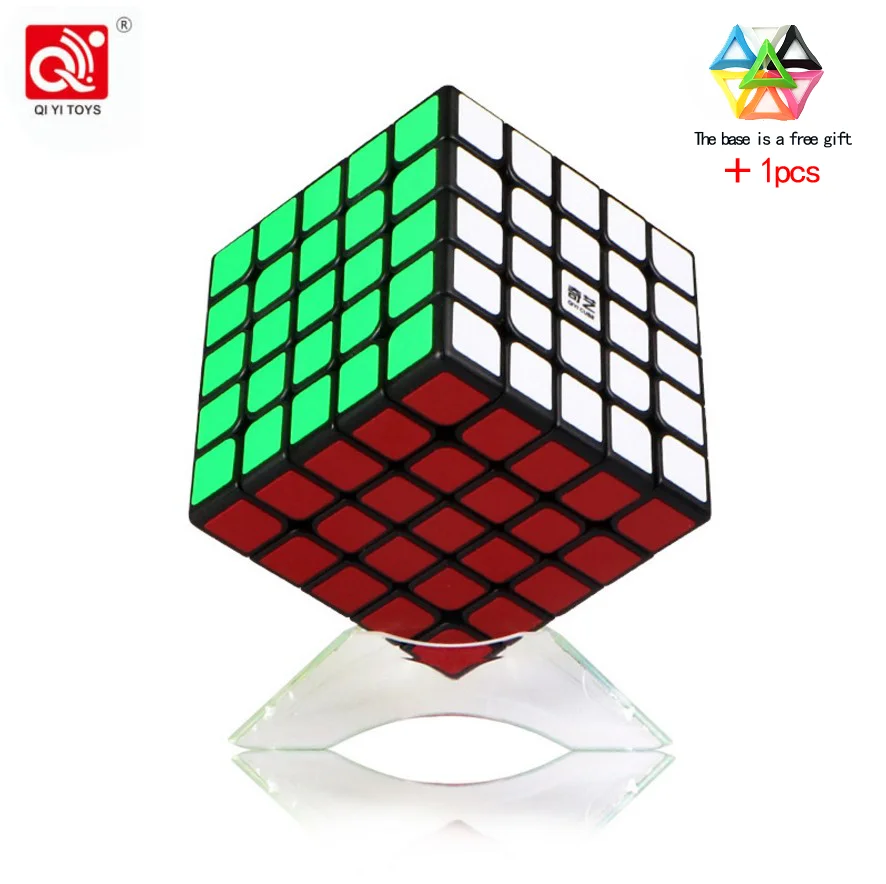 QiYi QiZheng S 5x5x5 волшебный куб скоростная головоломка Профессиональный Neo Magico Cubo черный без наклейки Развивающие игрушки для детей 6 лет