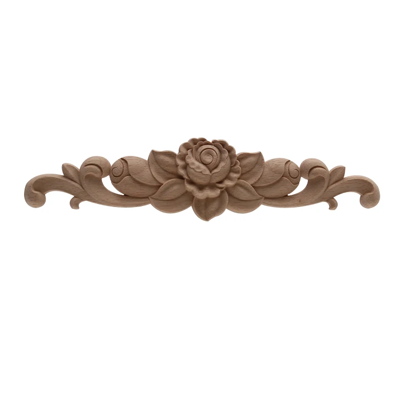 Wood Frame Applique Decal Onlay Decoration European Carved Long Rose Wooden Corner Furniture Window Walls Antique NEW | Дом и сад