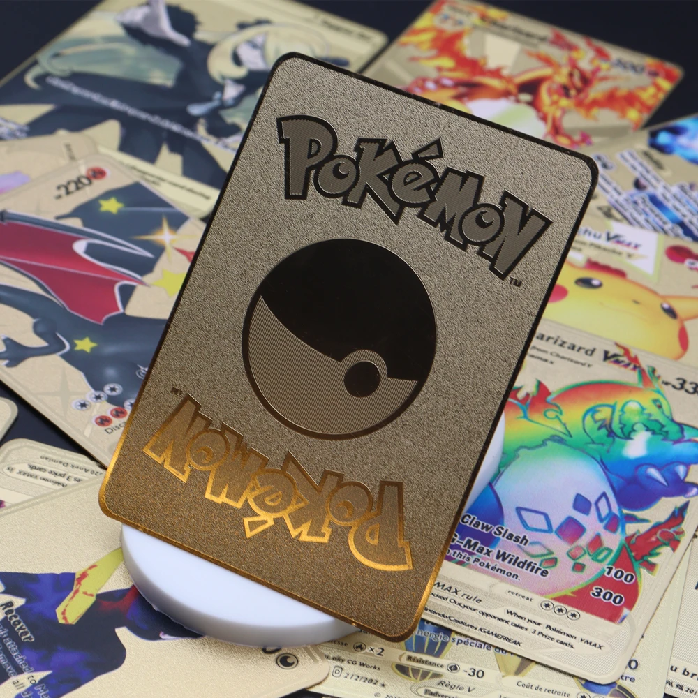 Pokemon Gold Metal Card Pikachu i Choose You 
