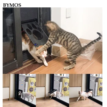 

Dog Paw Print Door Anti-Bite Small Dog Cat Pet Essential Product Anti-Scratch Screen Cat Door