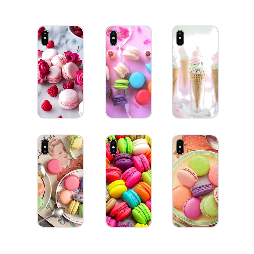 Десертное мороженое laduree Macarons для Samsung Galaxy S2 S3 S4 S5 Mini S6 S7 Edge S8 S9 S10E Lite Plus прозрачный