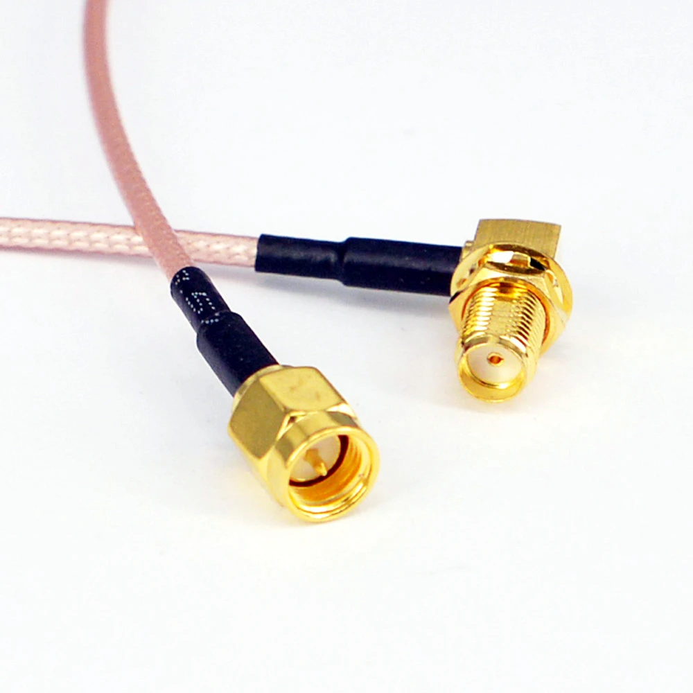 

100pcs RF adapter RF connector SMA Cable SMA Female Rightangle to SMA Male RG316 Pigtail 15cm Cable for antenna booster