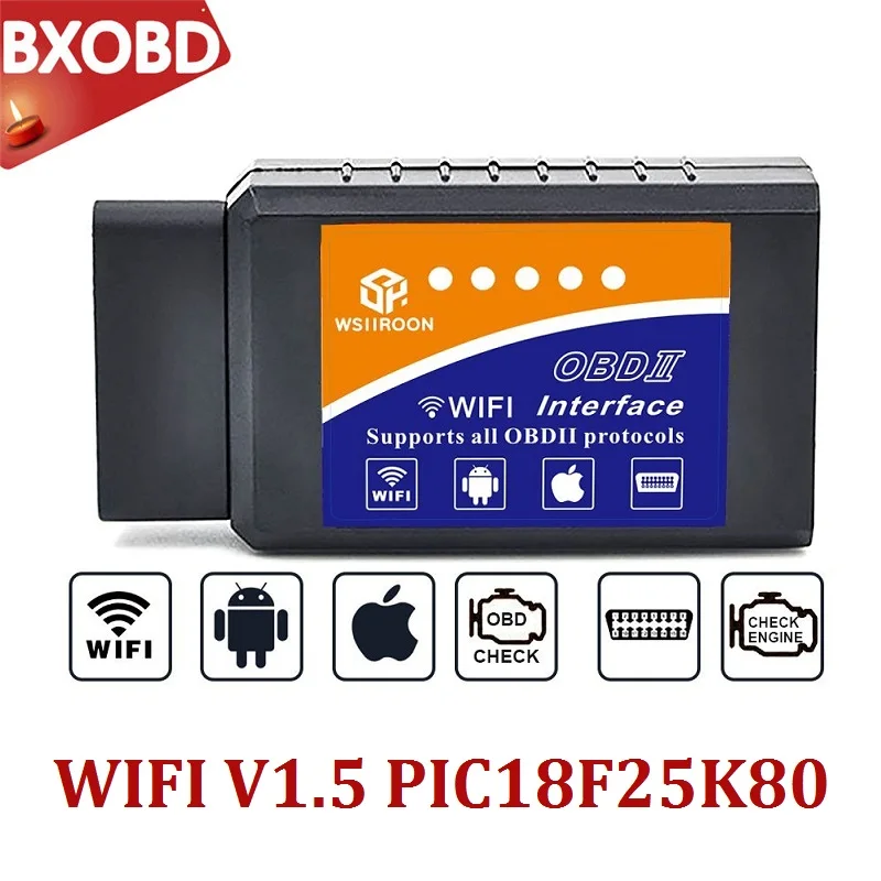 ELM327 Bluetooth OBD2 WIFI Автомобильный диагностический инструмент Vgate Icar Pro разъем ELM 327 в 1