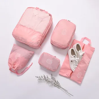 

5pcs Clothes Sock Bra Shoes Storage Bag Set Cosmetics Toiletries Electronics Accessories Travel Pouch