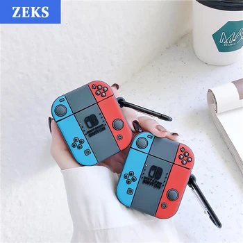 

3D Switch Gamepad Wireless Bluetooth Earphone Charging Box Case Cover For Airpods Pro Silicone Protective Case For Airpods
