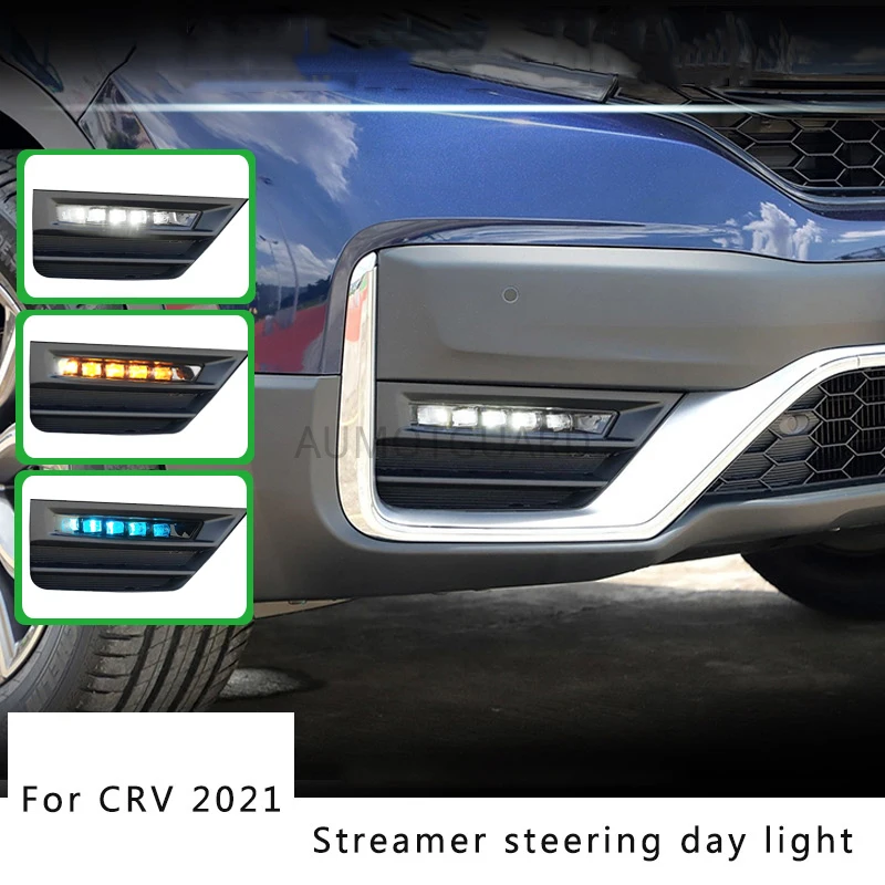 

For Honda CRV 2021 Daytime Running Lamp Modified Led Streamer Daytime Driving Lamp For CR-V Fog Lamp