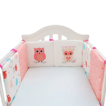 

6Pcs/Set Baby Bed Crib Bumper Night Newborn Baby Crib Sides Protector Cotton Kids Beddings Weaving Child Bed Pillow Room Decor