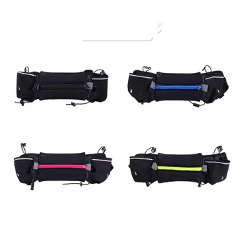 

Running Waist Bag Phone Pouch Kettle Holder Neutral Nylon Double Water Bottle Pack Pocket Waist Belt Band Adjustable