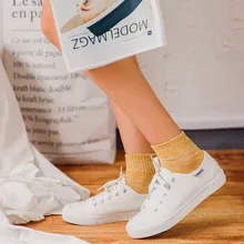 5 пар женских повседневных носков в стиле ретро Плотные хлопковые носки ярких цветов с бамбуковыми вставками для девочек, теплые короткие женские носки для студентов