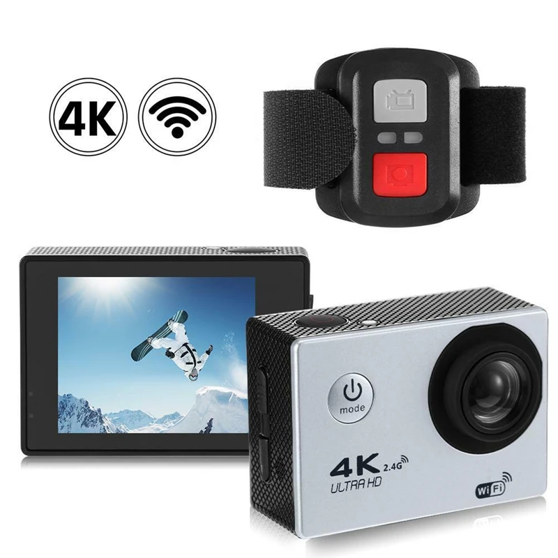 4K Wifi Экшн камера 1080P Hd 16Mp шлем водонепроницаемый Dv дистанционное управление Спорт