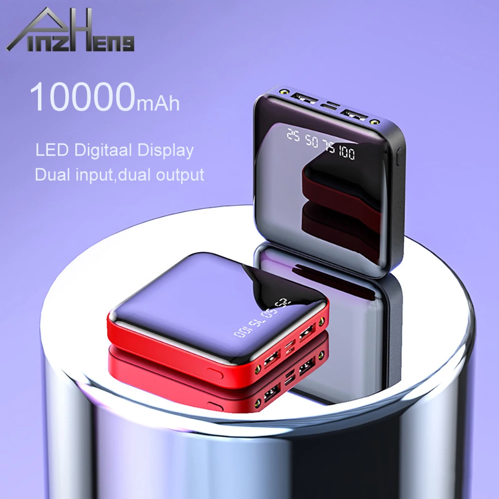 PINZHENG mi ni 10000 мАч, Дополнительный внешний аккумулятор для Xiaomi mi, портативное зарядное устройство, внешний аккумулятор, светодиодный, цифровой... PINZHENG mi ni 10000 мАч, Дополнительный внешний аккумулятор для Xiaomi mi, портативное зарядное устройство, внешний аккумулятор, светодиодный, цифровой...