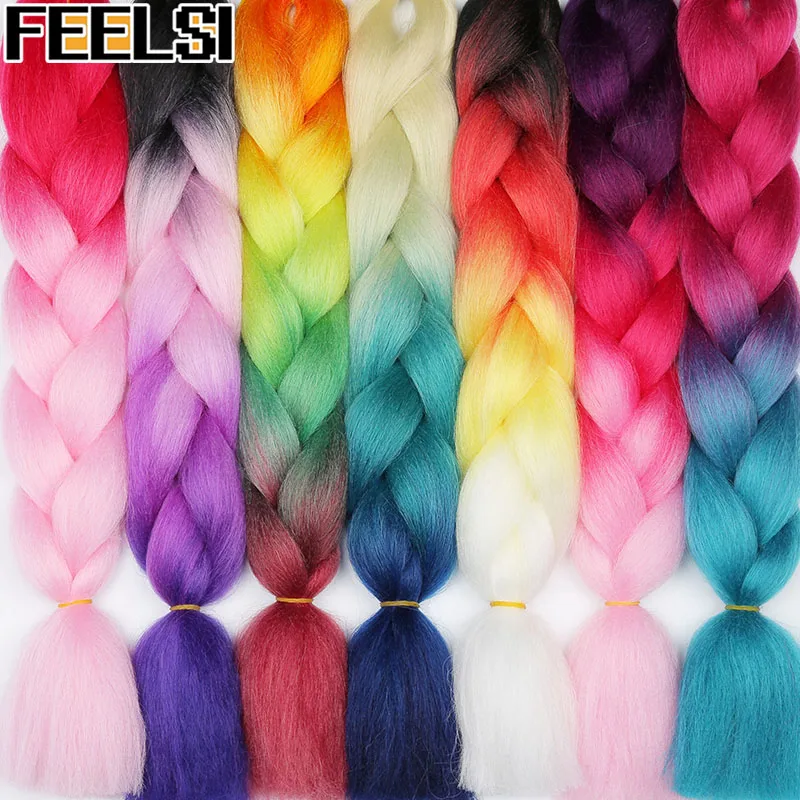 Synthetic hair Braids Ombre Braiding Hair Kanekalon Box