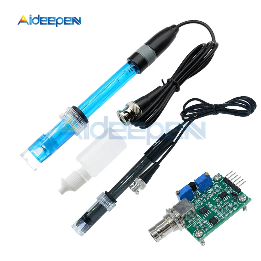 

Liquid PH 0-14 Value Detection Regulator Sensor Module Monitoring Control Board Meter Tester + BNC PH Electrode Probe Controller