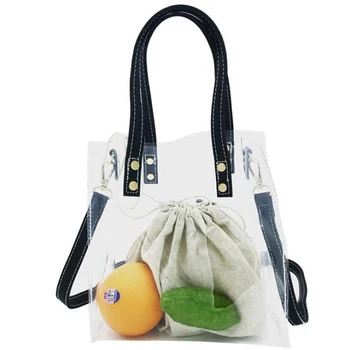 

New Fashion Shoulder Crossbody Bags for Women 2020 Designer PVC Transparent Beach Bag Woman Handbag Purse Clear Bag sac a main
