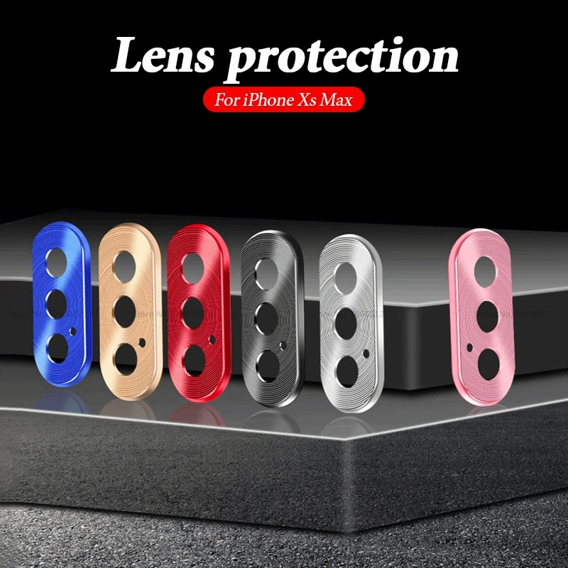 

Camera Lens Protective Ring For iPhone XS Max Metal Real Mobile Phone Back Camera Lens Protector Cover Case For iPhone X XR XS