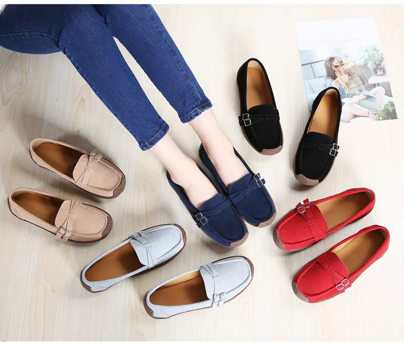 HX 7732-2019 Spring Autumn New Arrival Genuine Leather Women Flats Shoe-1