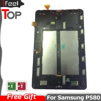 

New Amoled Display Screen For Samsung GALAXY Tab A 10.1 2016 P580 P585 LCD Display Touch Screen With Frame Assembly Panel
