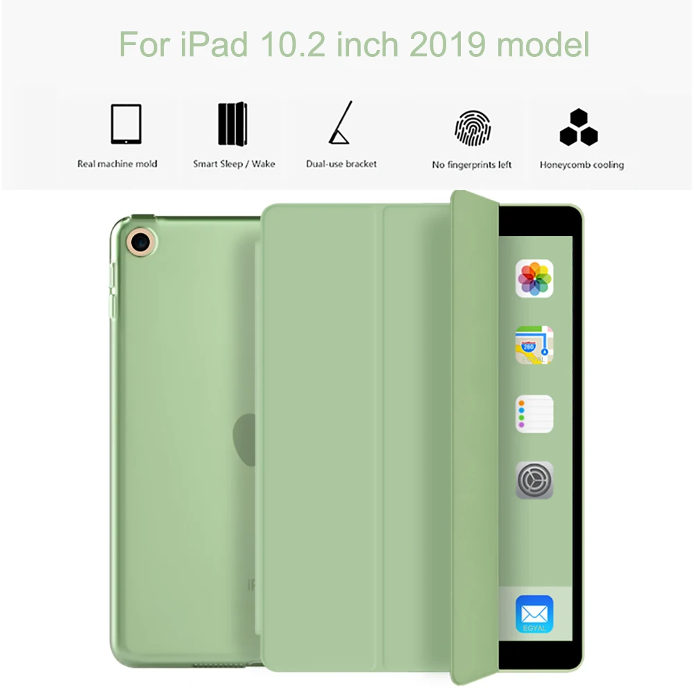 Чехол для iPad 10 2 дюйма 2019 7-го поколения легкий умный чехол с подставкой в три