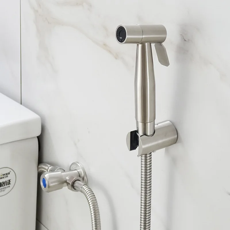 

Health Faucet Chamber Pot Spray Gun Set Partner Supercharge Nozzle Bathroom Toilet Sink Spray Gun Stainless Steel