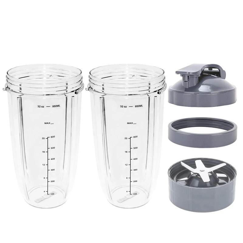Для Nutribullet чашки и замена лезвия для Nutribullet 32 унции чашки с откидной крышкой и винтовым кольцом для губ и премиум Ex