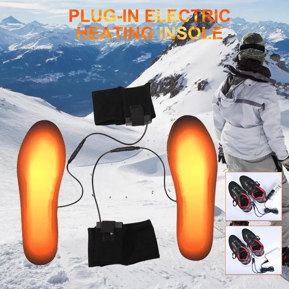 

USB Heated Shoe Insoles Clothing Feet Warm Sock Pad Outdoor Sports Skiing Heated Sock Non Woven Unisex Winter Heater Insoles