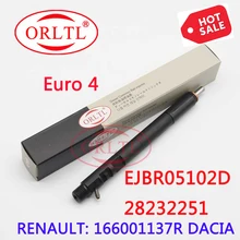 ORLTL 4 stücke Neue 5102D Common-rail-injektor Diesel Injektor EJBR05102D 28232251 166001137R für RENAULT DACIA LOGAN
