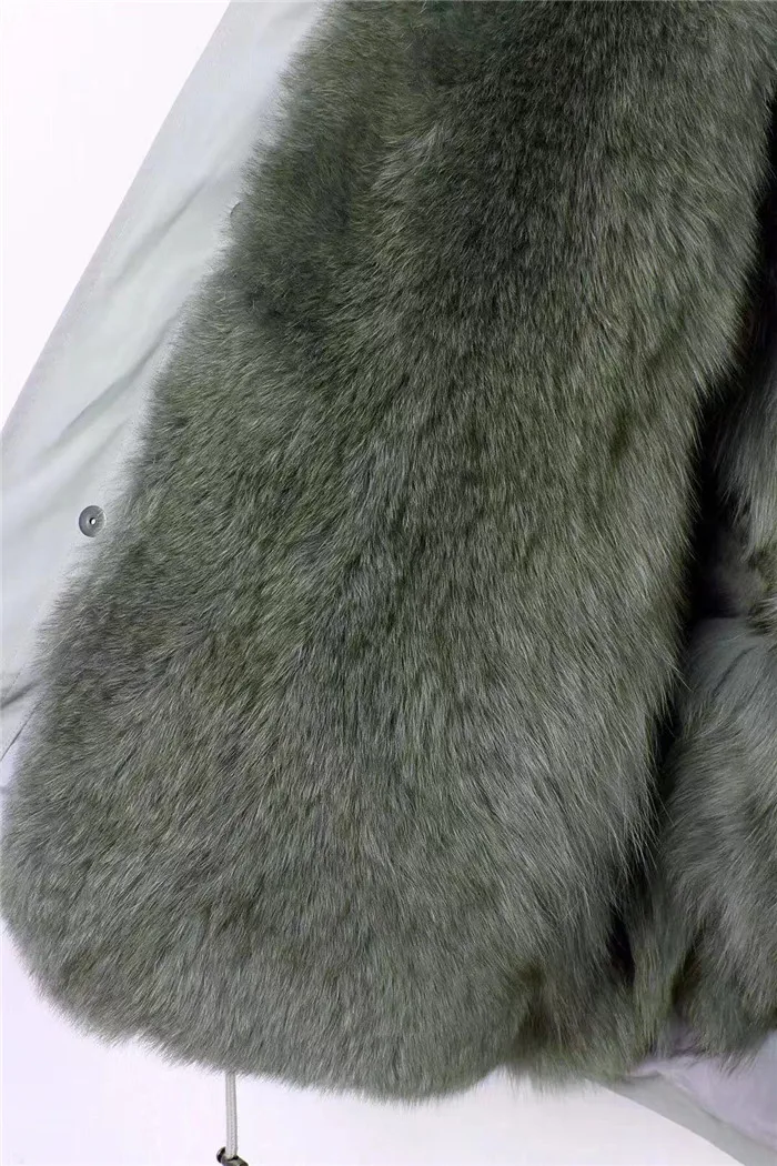 Chaquetas Mujer Женская парка из натурального Лисьего меха, зимняя меховая подкладка из натурального Лисьего меха, пальто для женщин