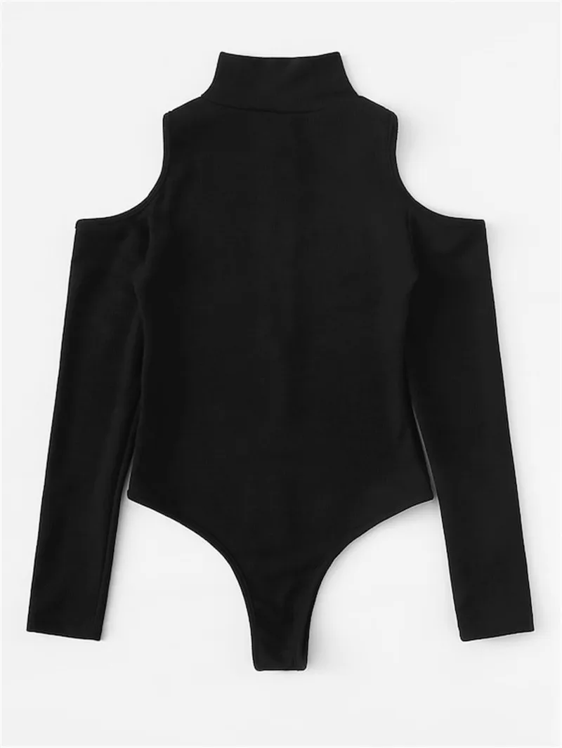 XL-4XL размера плюс женские боди зимние Стрейчевые трико на молнии боди для женщин черные комбинезоны с длинным рукавом женские комбинезоны