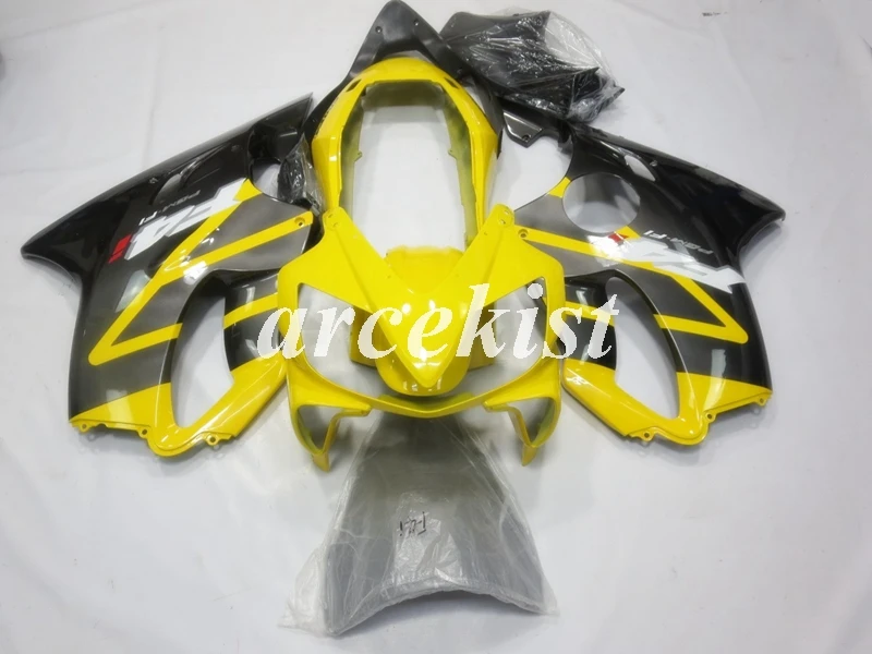 Литьевая Форма ABS Обтекатели комплект Подходит для HONDA CBR 600 F4i FS 04 05 06 07 CBR600 2004 2005 2006 2007 набор кузова белый - Цвет: yellow