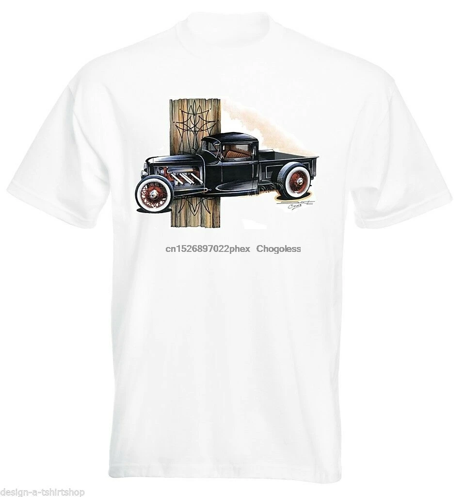 Мужская футболка Velocitee для захвата модель 30's Hot Rat Rod Truck V8 POS-286 | одежда
