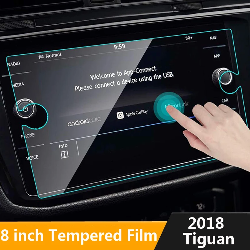 8 дюймов для Tiguan Atlas 2018 2019 протектор экрана навигации автомобиля из закаленного