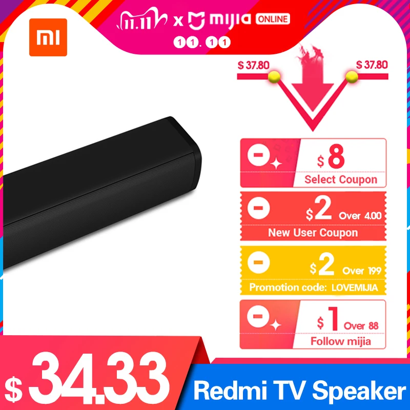 Новый Xiaomi Mijia Redmi беспроводной ТВ звуковой бар динамик Bluetooth 5 0 - Цена: 