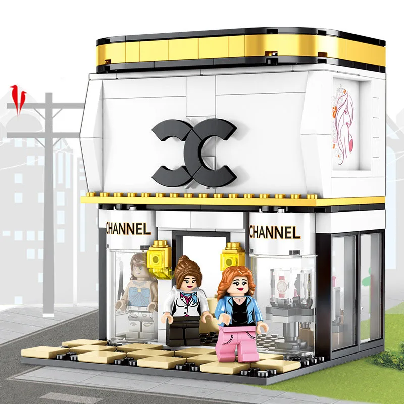 

Street View Brand Jewelry Store Model Kit Compatible Legoing DIY Educational Assembled Building Block Bricks Children Toys P36