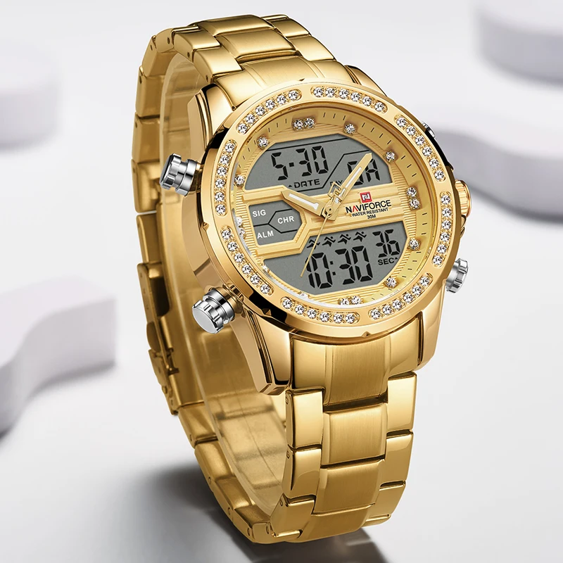 

NAVIFORCE Men Watch Top Luxury Brand Military Sports Mens Watches Stainless Steel Waterproof Quartz Clock Male Relogio Masculino