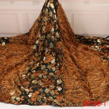 В нигерийском стиле кружево ткань высокое качество кружевная ткань для пошива парча кружевная отделка цветы из ткани для вечерние платье GD2915B-1