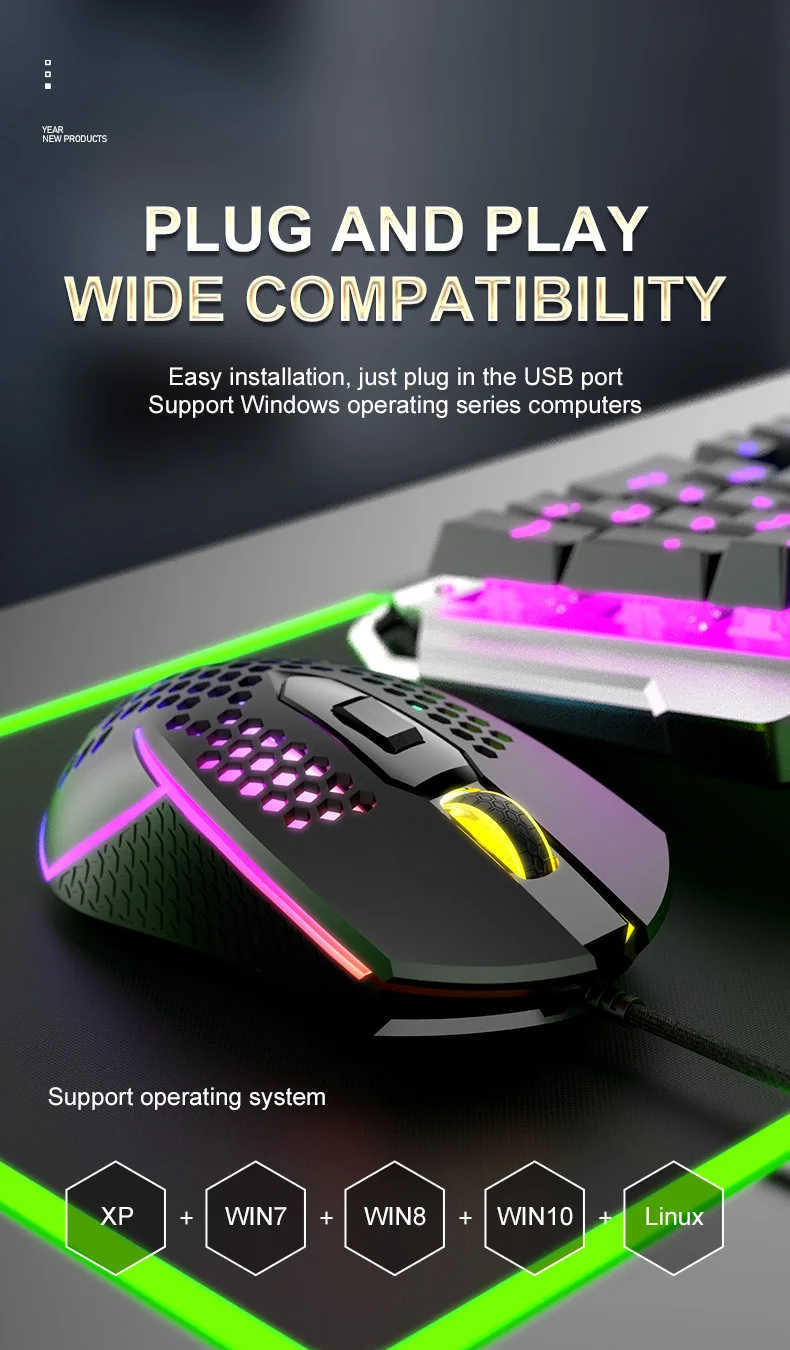 best computer mice LED Glow Wired Mouse Profession Gaming Mouse 3200 DPI Optical USB Computer Mouse 6 Buttons Ergonomics Mouse For PC laptops types of computer mouse