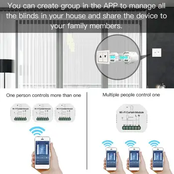 

Tuya Smart Life Wifi Controller DIY Smart Electric Curtain Roller Shutter Blinds Switch Alexa Amazon Voice Control 500W 90-250V