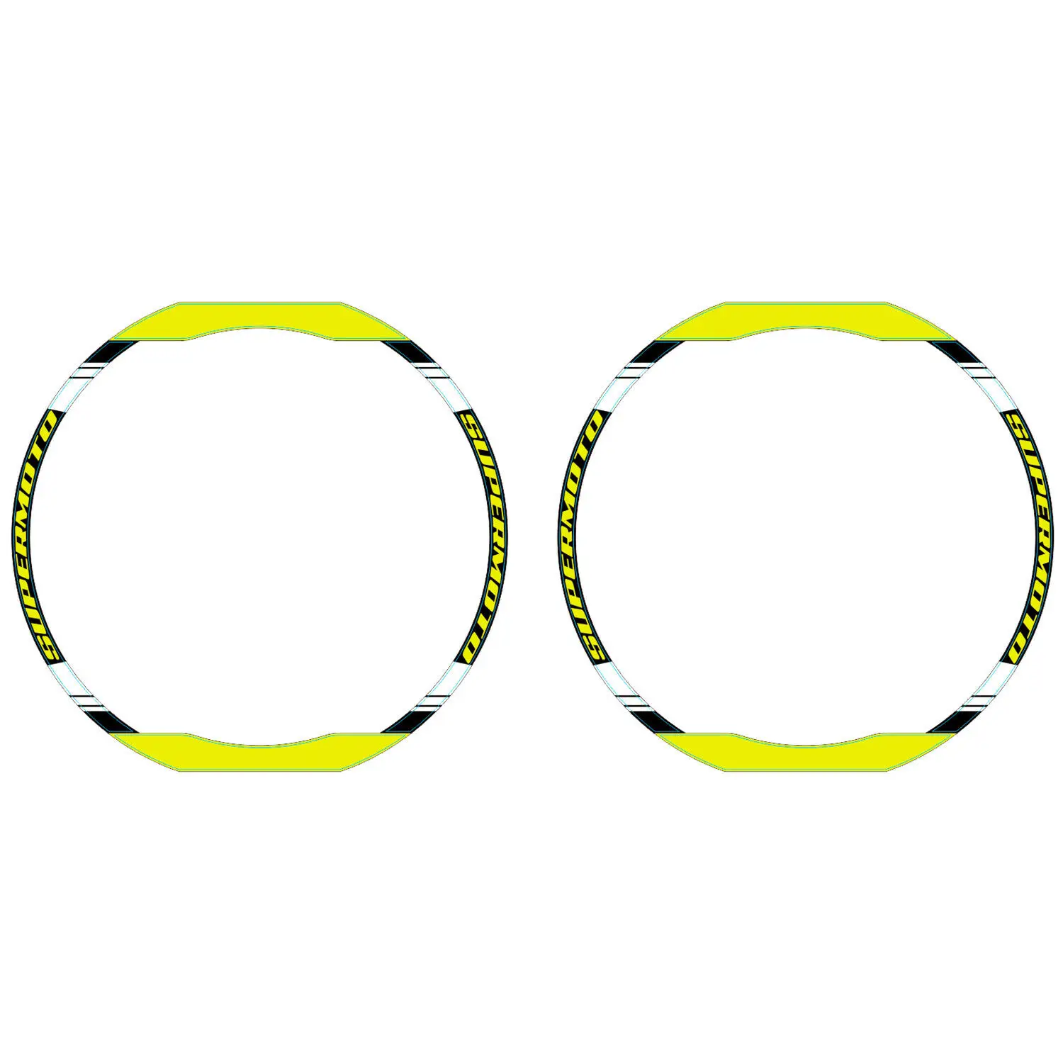 17 & 17 INCH DIRT BIKE RIM PROTECTORS WHEEL DECALS TAPE GRAPHICS
