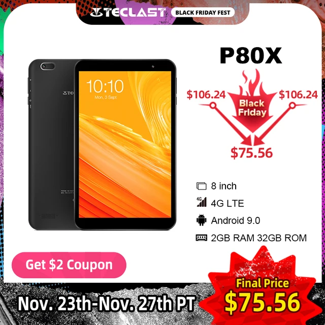 Teclast-Tableta P80X de 8 pulgadas, Android 9,0, 4G, Phablet SC9863A, Octa Core, 1280x800, IPS, 2GB RAM, 32GB ROM, PC, GPS, Cámaras duales Teclast-Tableta P80X de 8 pulgadas, Android 9,0, 4G, Phablet SC9863A, Octa Core, 1280x800, IPS, 2GB RAM, 32GB ROM, PC, GPS, Cámaras duales