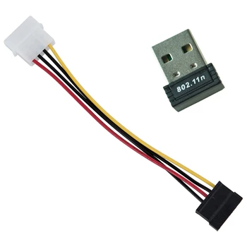 

1 Pcs Mini 150M USB2.0 WiFi Wireless LAN 802.11 N/G/B Adapter & 1 Pcs SATA Power Adapter Cable, 6 Inches