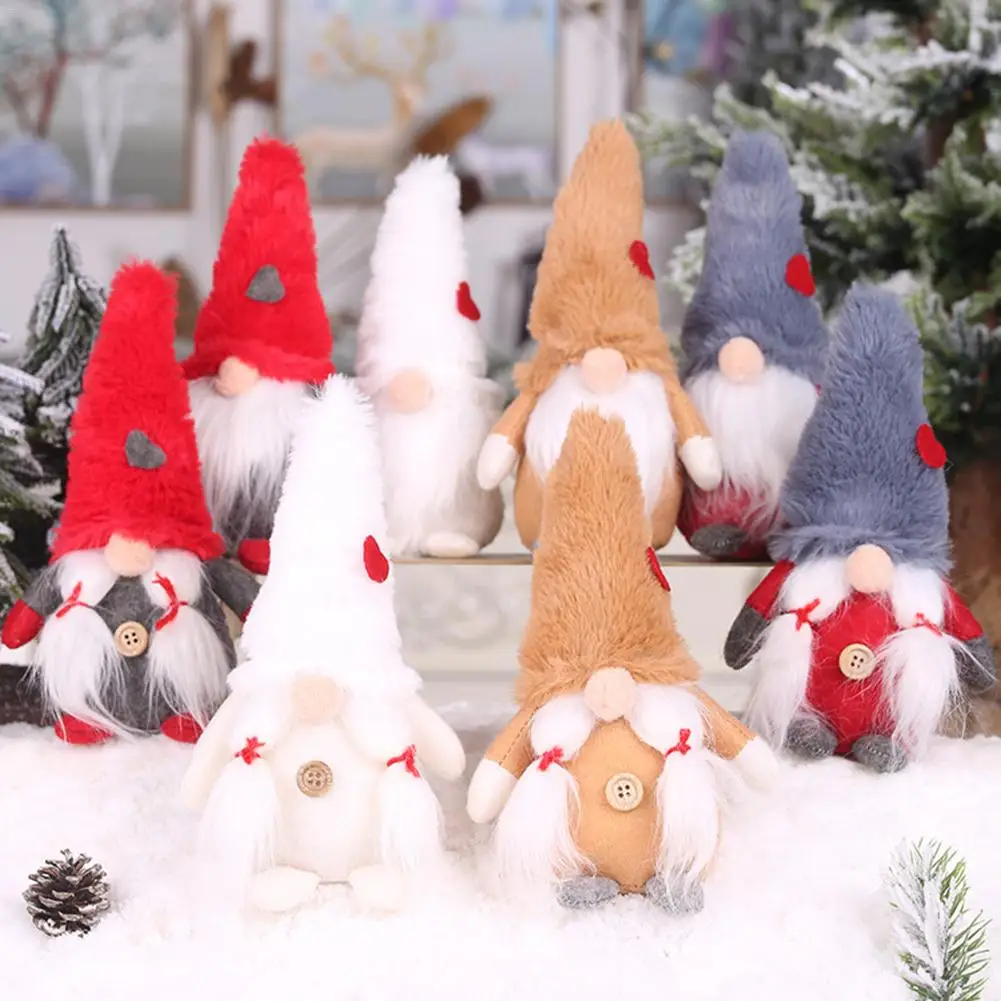 

Christmas Faceless Plush Doll Christmas Tree Pendant Land God Gnome Window Ornament Home Party Decoration Children's Gift