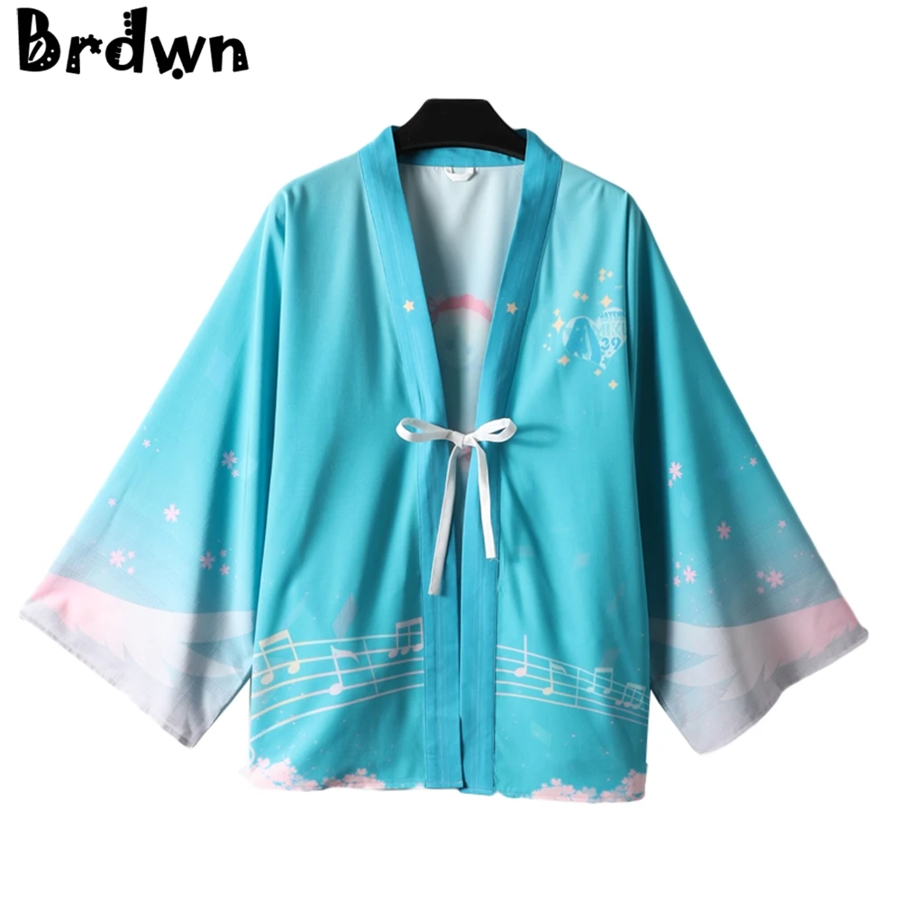 Brdwn Vocaloid унисекс Хацунэ Мику цветок свадебный автомобиль гонки рыцарь Haori плащ