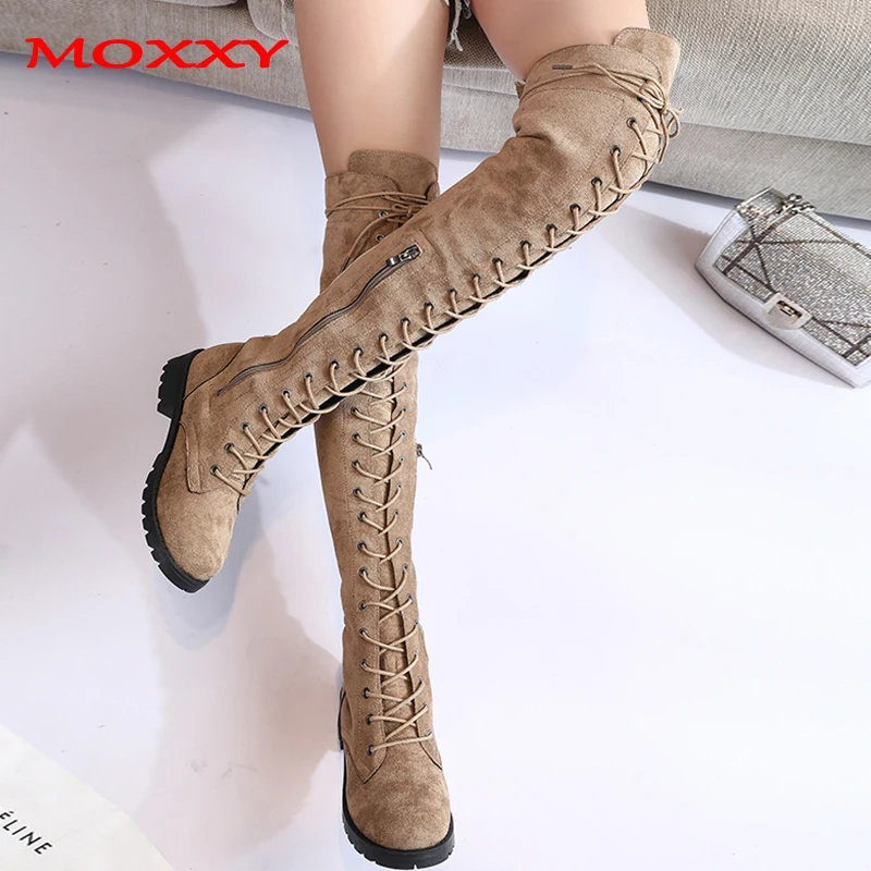 2019 New Sexy Ladies Lace Up Over The Knee Boots Plus Size 43 Platfrom
Long Boots Women Shoes Thigh High Boots zapatos de mujer