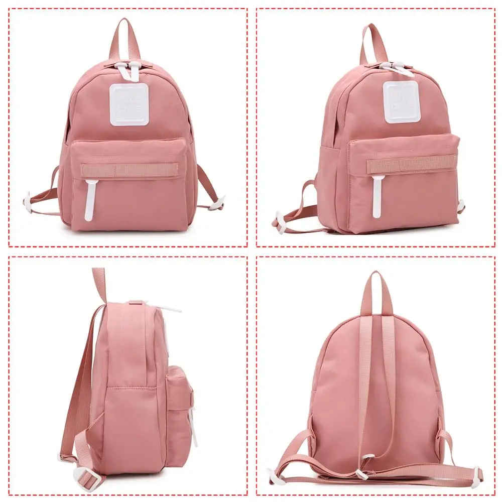 Мини-рюкзак женский Оксфорд сумка на плечо для девочки-подростка Детский многофункциональный маленький рюкзак Женский школьный рюкзак розовый
