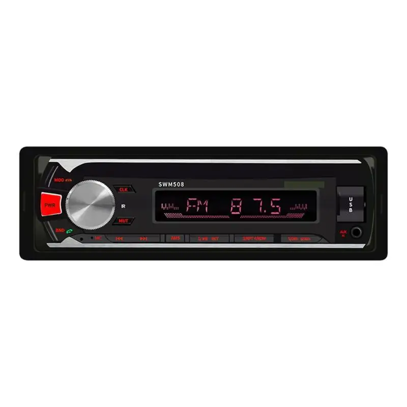 508 Bluetooth автомобильный Радио MP3 плеер AUX USB FM аудио копия головное устройство Приемник оснащен радио и красочным освещением